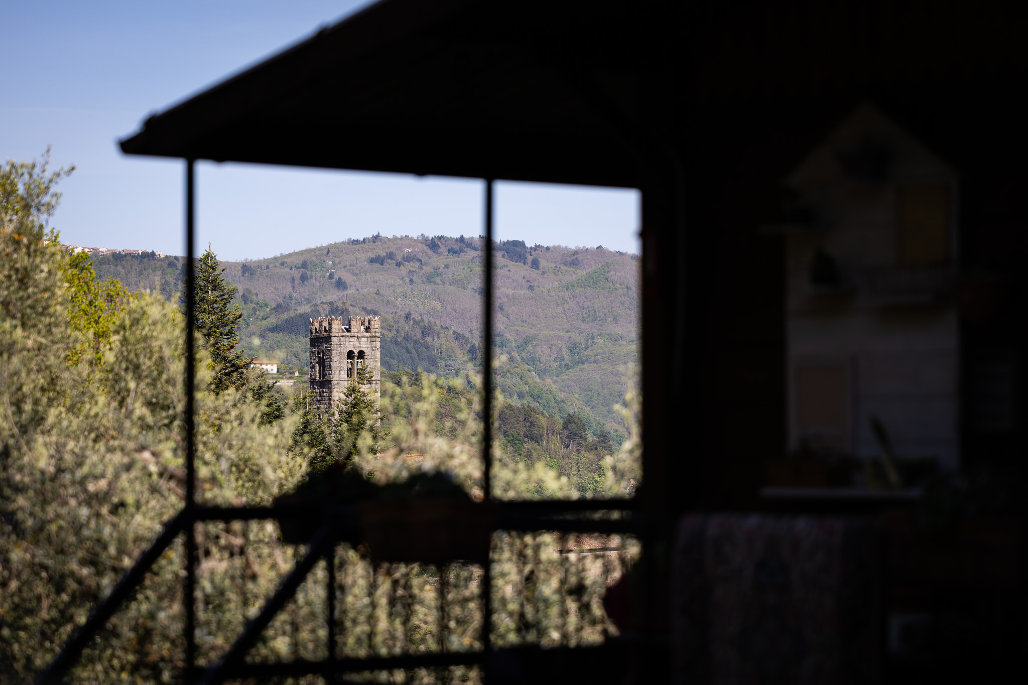 Panorama del borgo all'alba